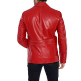 Fight Club Tyler Red Leather Jacket