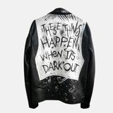 Unisex Black And White G Eazy Leather Jacket