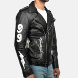 Unisex Black And White G Eazy Leather Jacket