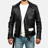 Unisex Black And White G Eazy Leather Jacket