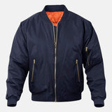 Men's Reversible Navy Blue MA-1 Bomber Jacket