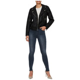 Women’s Black Asymmetrical Motorcycle Leather Jacket