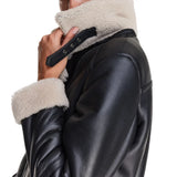 Women’s Black B3 Shearling Aviator Bomber Jacket