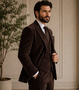 1940s Men's Corduroy Double Breasted Suit Side - Basaad Bespoke