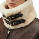 Women’s Chocolate Brown Hooded B3 Aviator Bomber Jacket