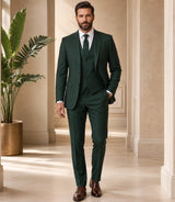 Men's Emerald Green 3 Piece  Suit - Basaad Bespoke