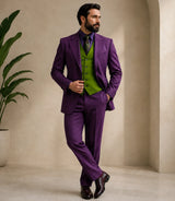 Men's Joker Cosplay Purple & Green Suit - Basaad Bespoke