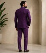 Men's Joker Cosplay Purple & Green Suit Back - Basaad Bespoke