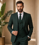 Shop Men's Emerald Green 3 Piece Suit - Basaad Bespoke