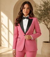 Shop Women's One Button Peak Lapel Tuxedo - Basaad Bespoke