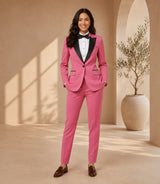 Women's One Button Peak Lapel Tuxedo - Basaad Bespoke