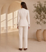  Women's Peak Lapel Business Formal Tuxedo Back - Basaad Bespoke