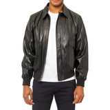 Aviator A2 USAAF Black Leather Bomber Jacket