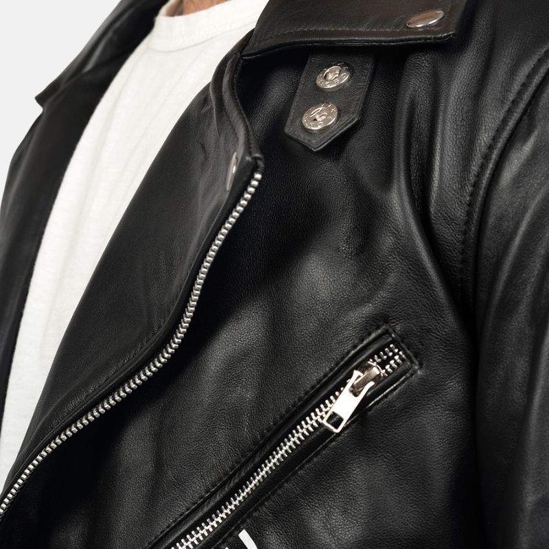 Unisex Black And White G Eazy Leather Jacket