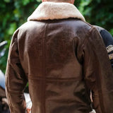 Rocky IV Sylvester Stallone Bomber Shearling Leather Jacket